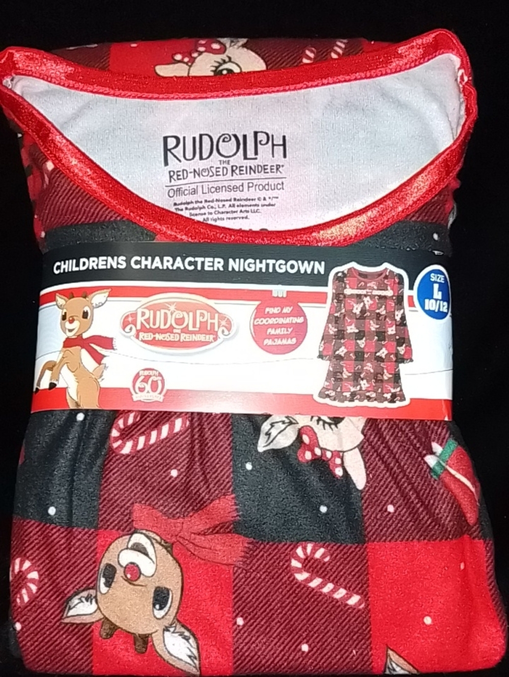 Kids Red Plaid Character Nightgown - Official Licensed